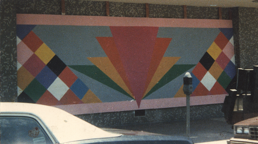 Untitled Mural at Sears building in Long Beach California for 1984 Olympics Medium: Acrylic on wood Year completed: 1984 Most likely destroyed 