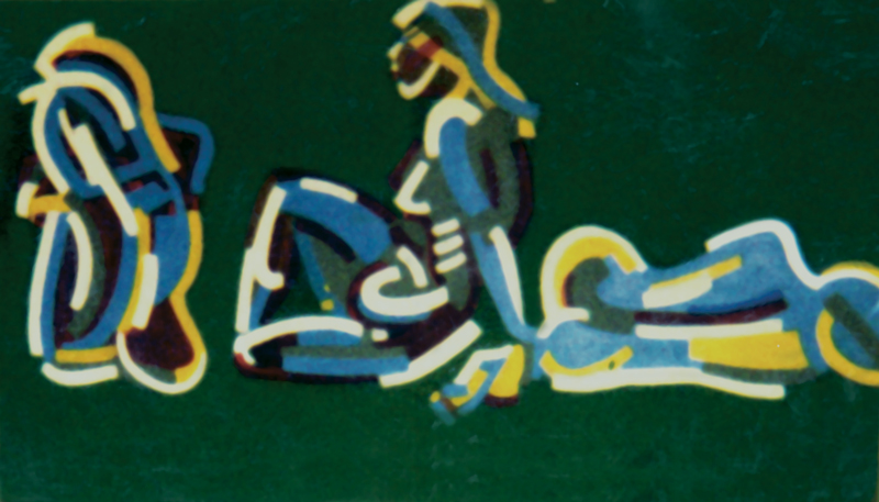 Electric Colors Medium: Acrylic on primed wood panel Destroyed in 1992?